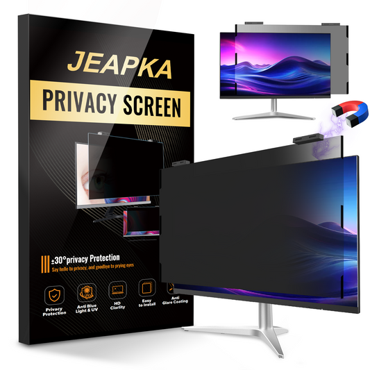 【New Release】JEAPKA Detachable Blue Light Blocking and Anti-Glare Suspended Magnetic Computer Privacy Screen - Elevating Your Digital Experience