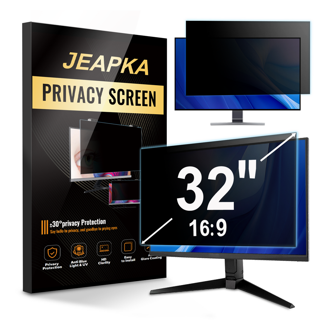 JEAPKA 32 inch 16:9 Computer Privacy Screen: Protecting Your Privacy and Enhancing Visual Experience